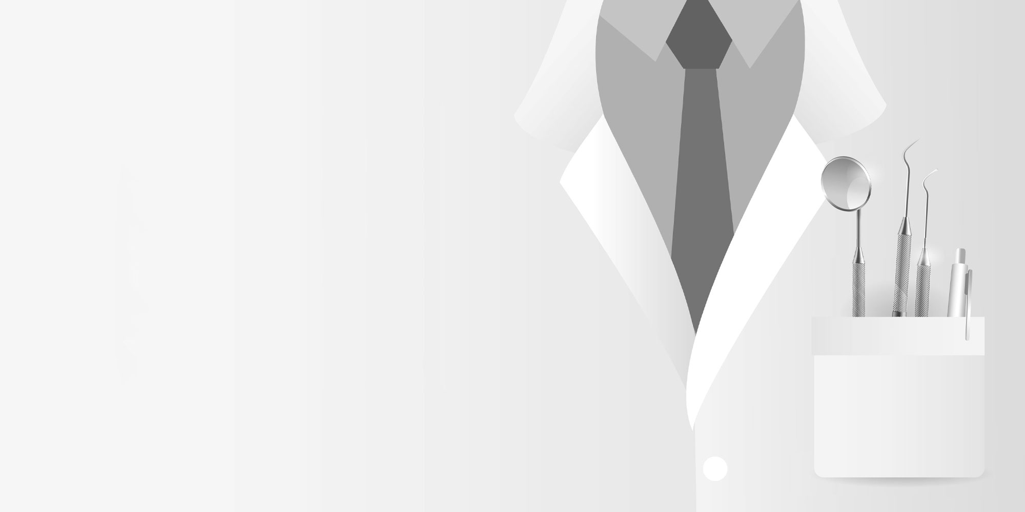 Doctor coat and grey tie