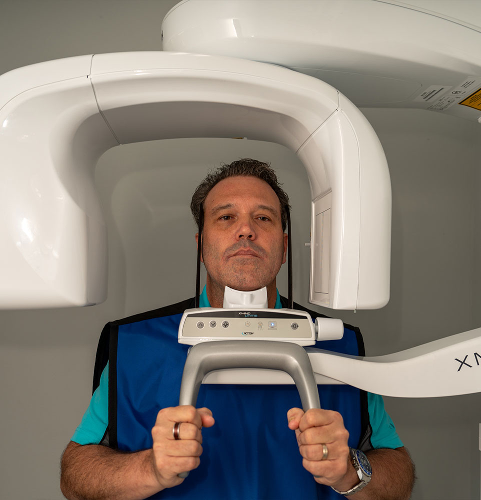 patient undergoing dental scan for dental procedure